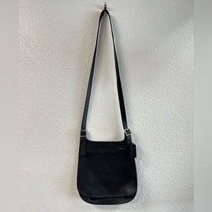 Vintage Coach Hippie Flap Bag Purse Leather Black